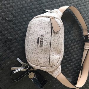 Tan guess fanny pack